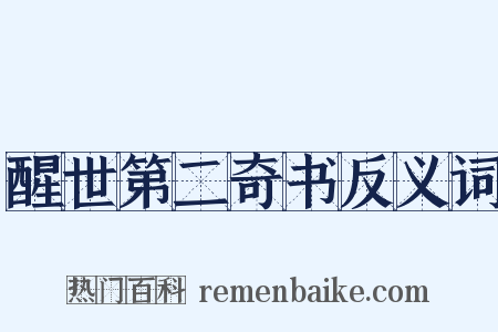 醒世第二奇书反义词是什么意思的图片